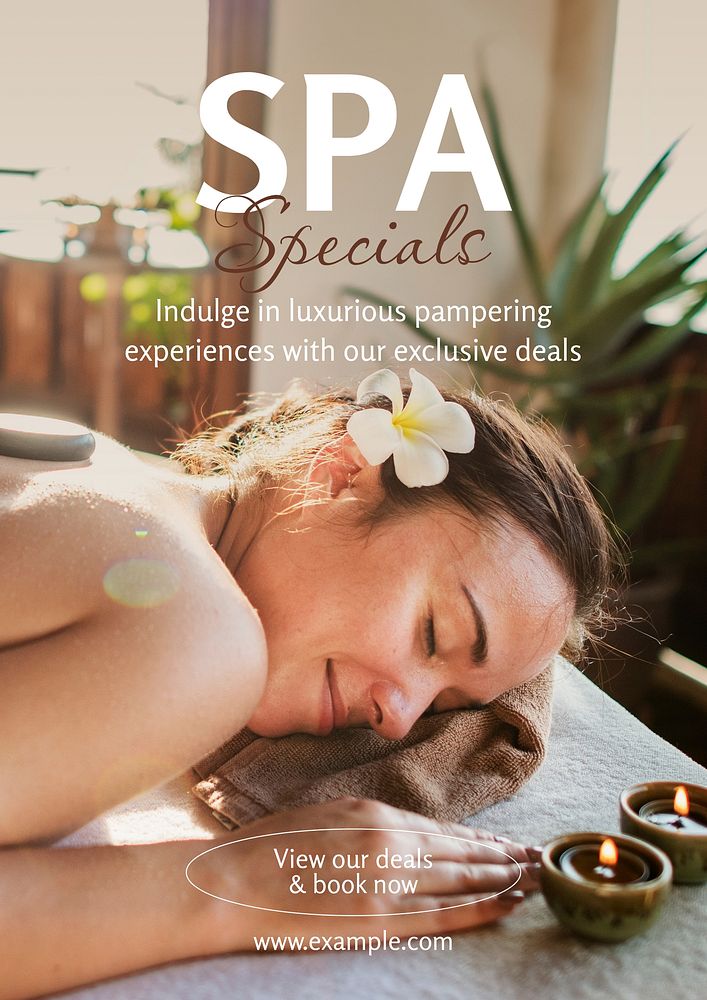 Spa deals poster template