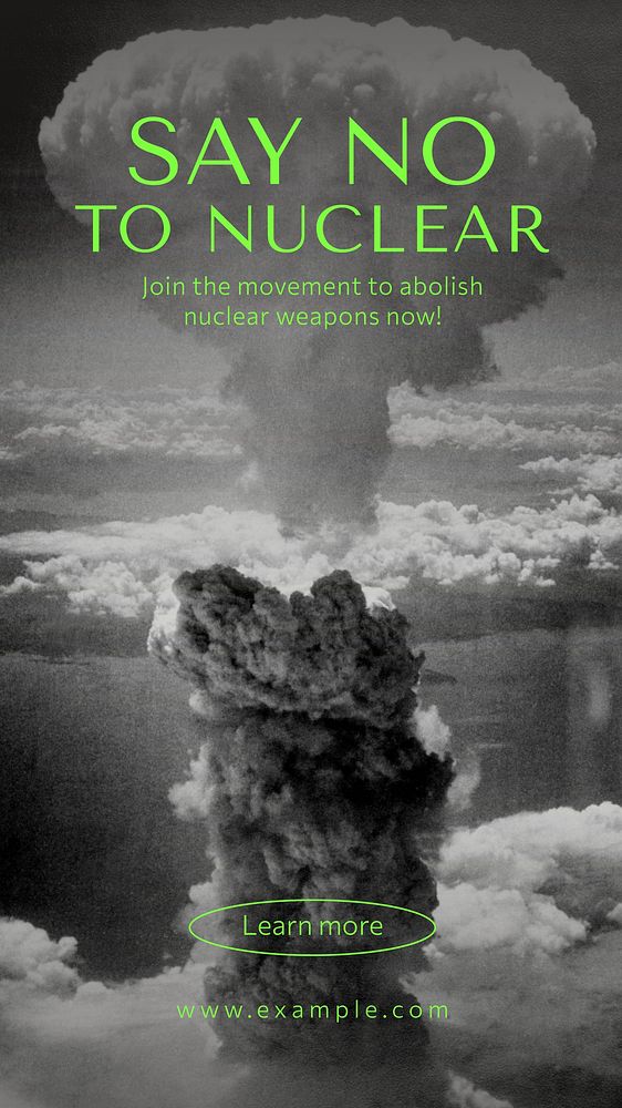 Nuclear weapons Instagram story template