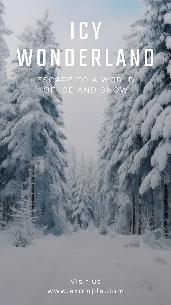 Icy wonderland world Instagram story template