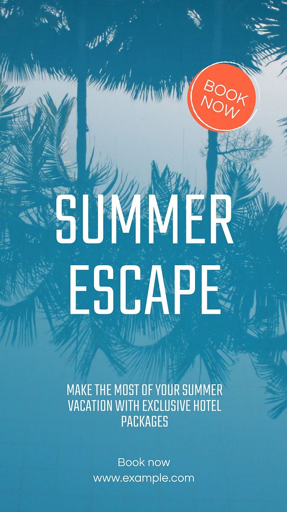 Summer escape Instagram story template