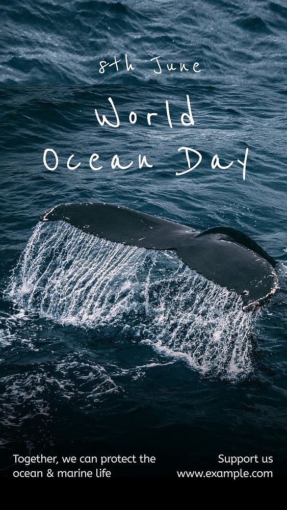 World ocean day Instagram story template