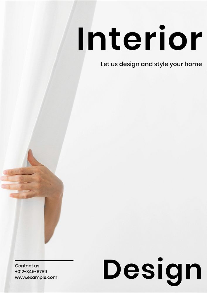 Interior design poster template & design