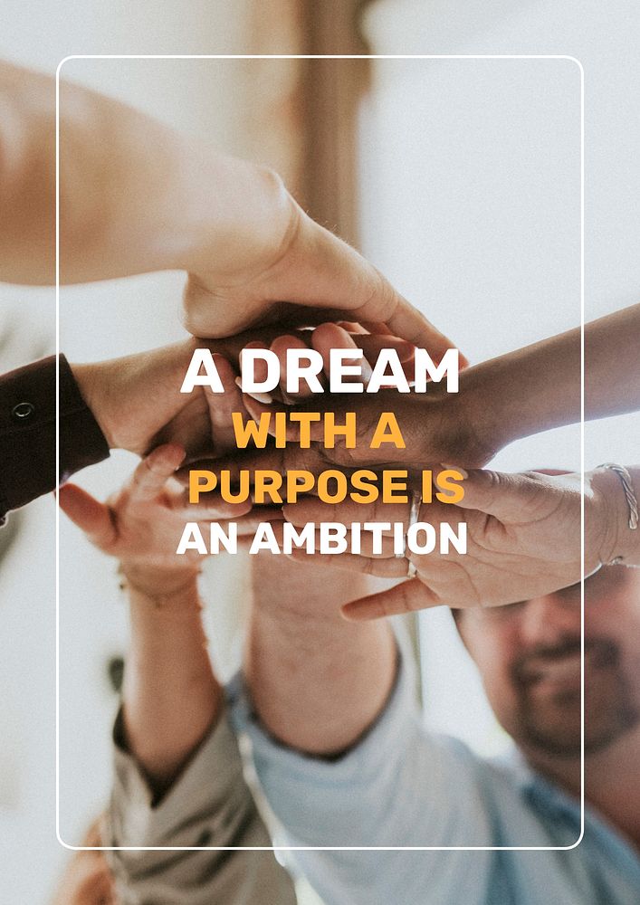 Dream purpose ambition poster template