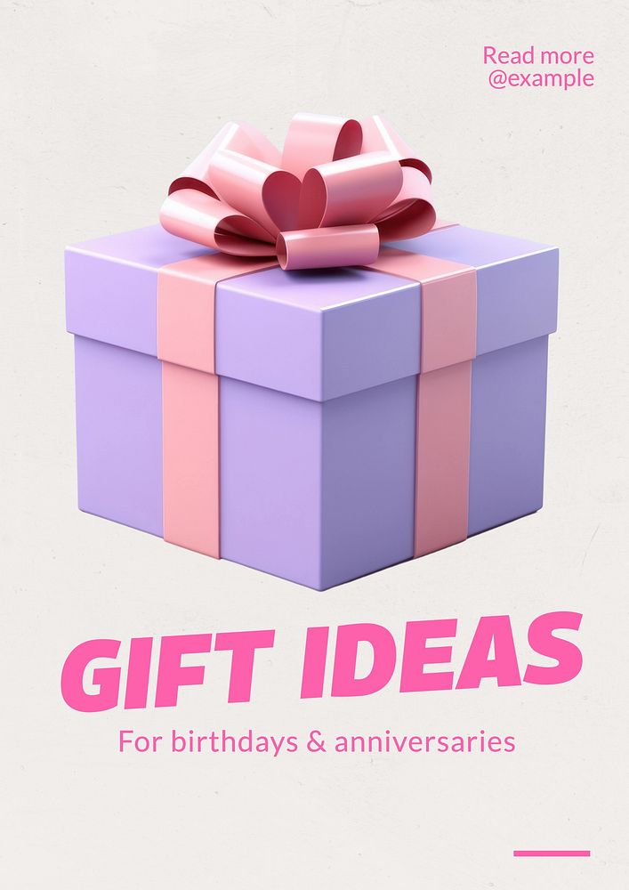 Gift ideas poster template