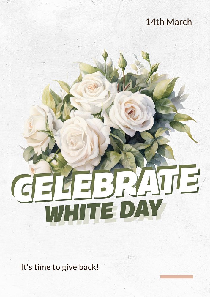Celebrate white day poster template