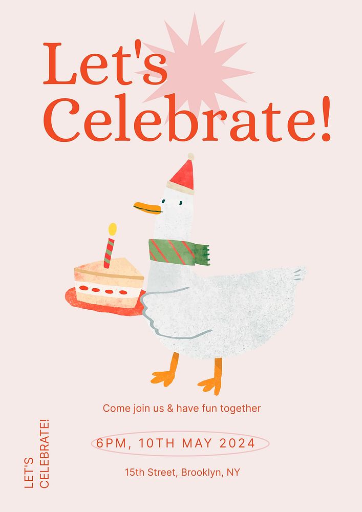 Let's celebrate! poster template