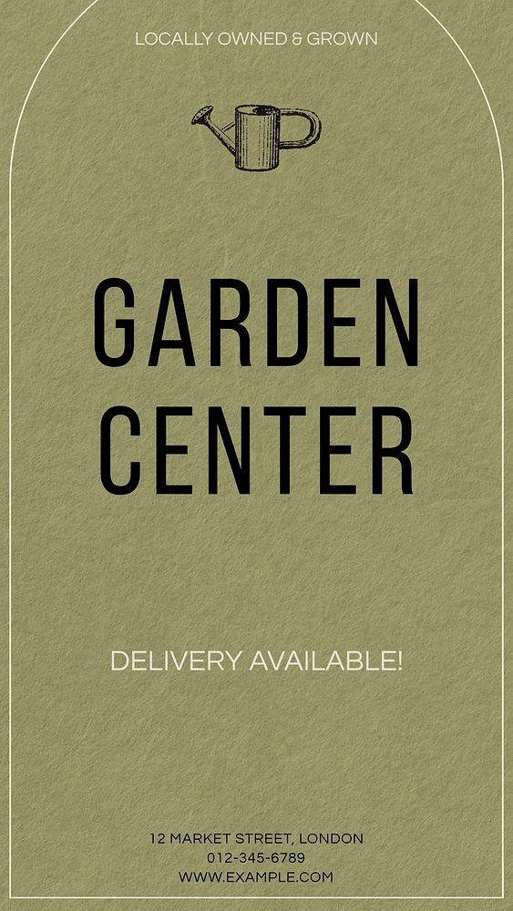 Garden center social story template  