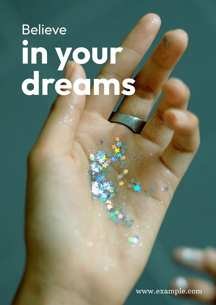 Dream quote poster template & design