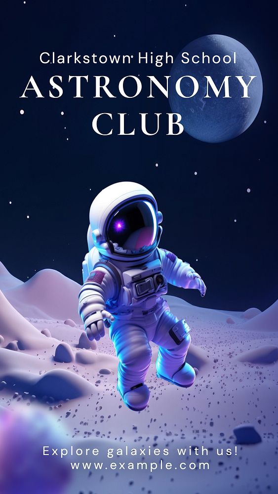 Astronomy club Instagram story template