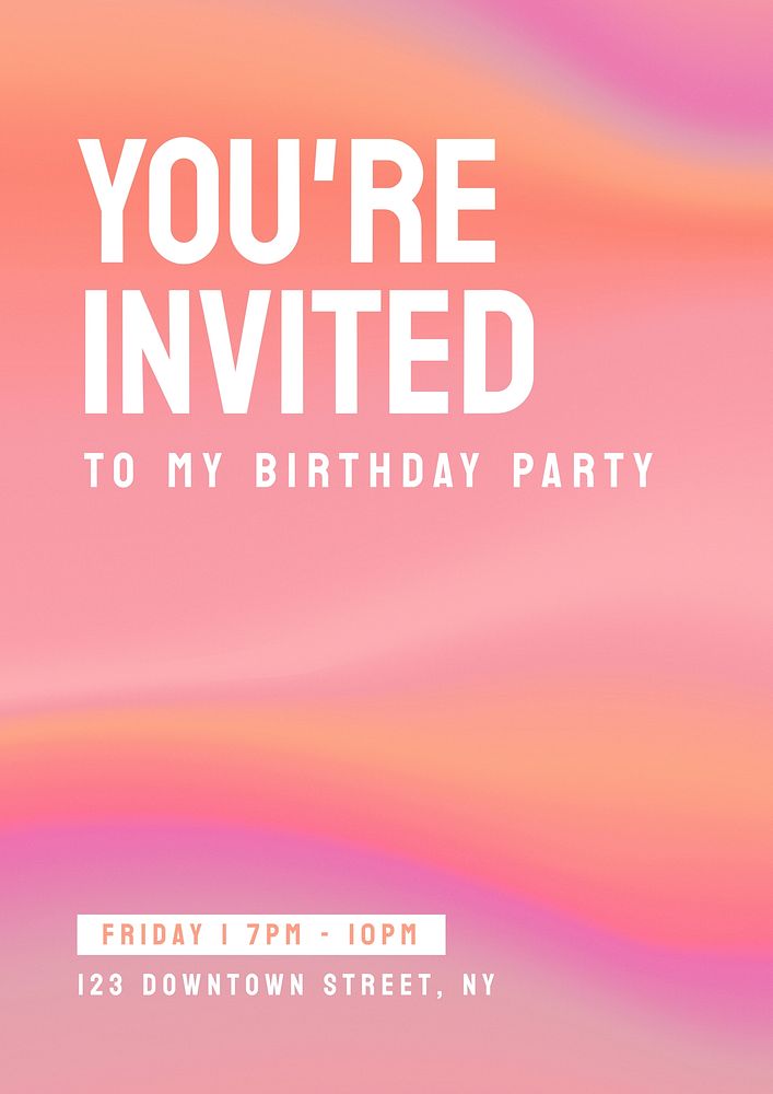 Birthday party poster template and design