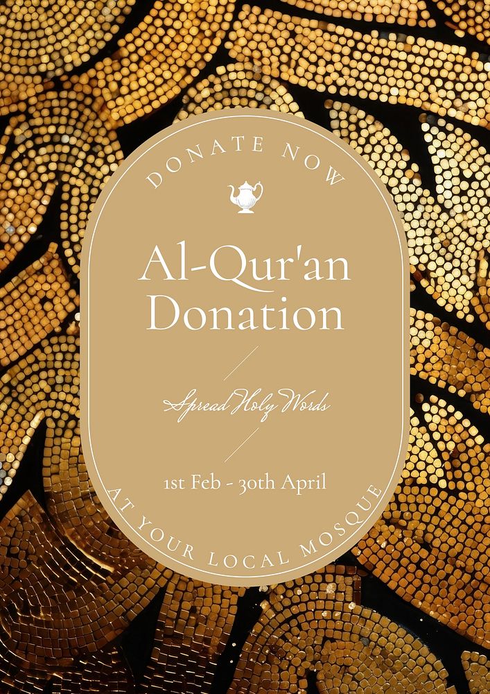 Quran donation poster template