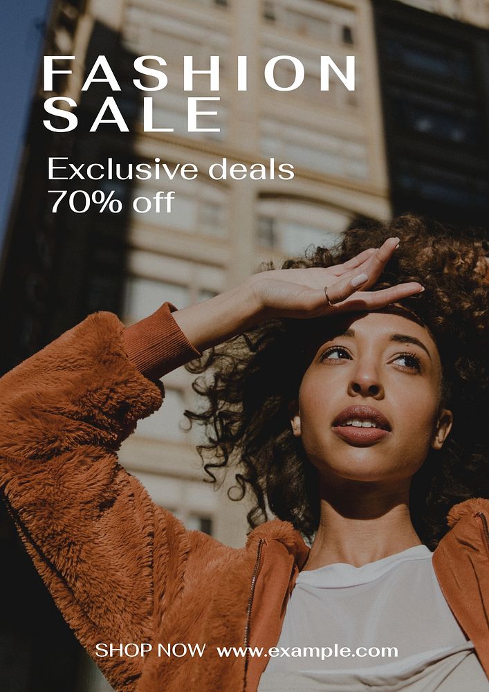 Fashion sale  poster template and design