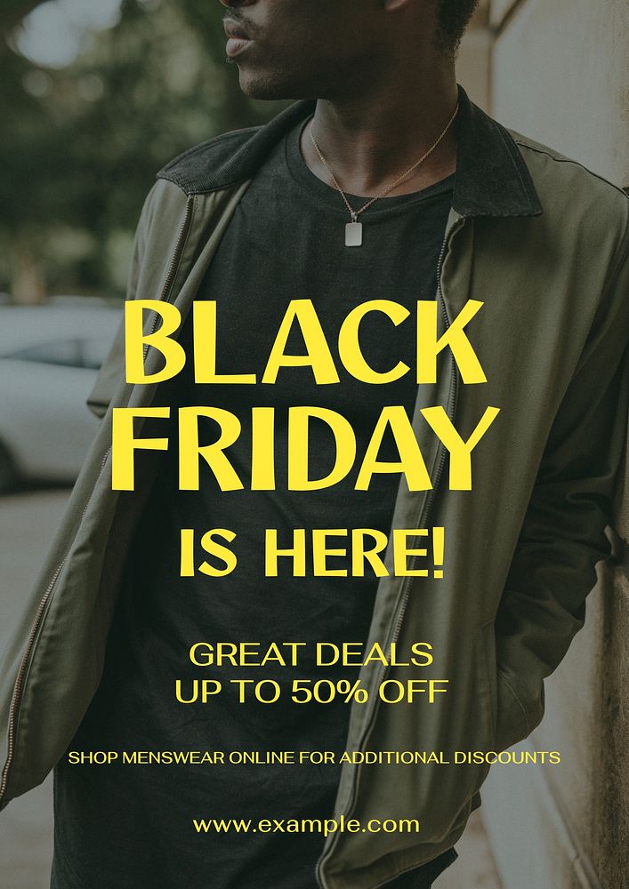 Black Friday poster template and design