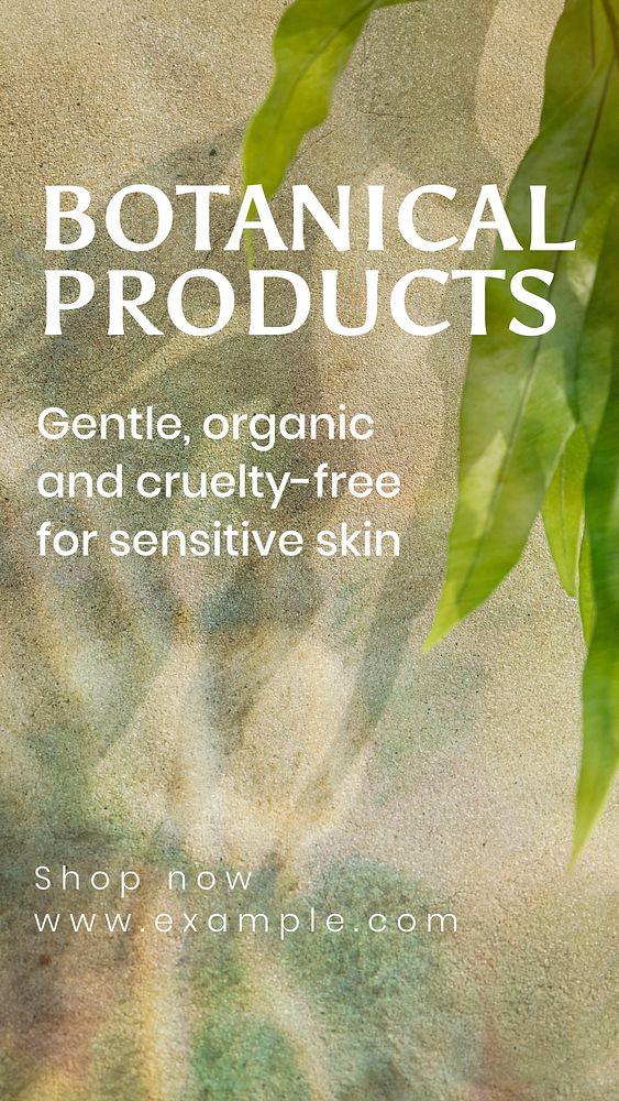 Botanical products Instagram story template
