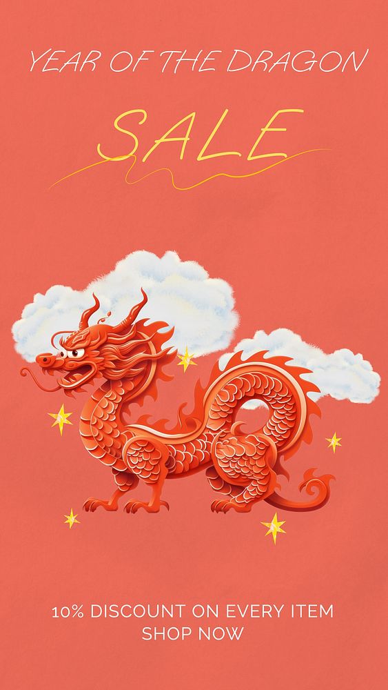 Chinese New Year sale Instagram post template