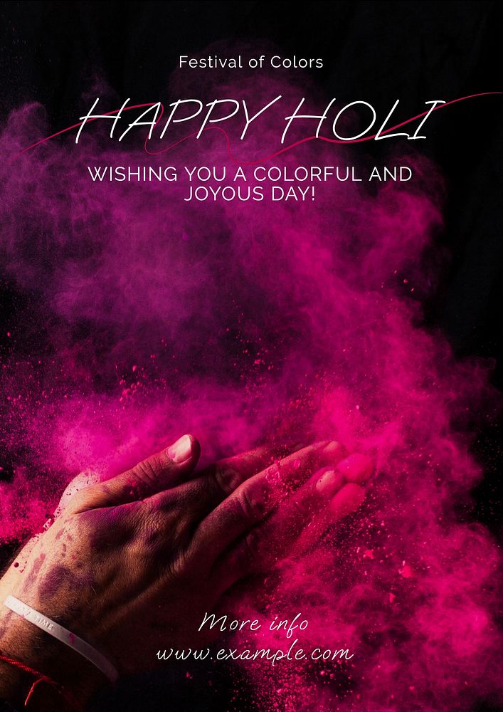 Happy holi poster template