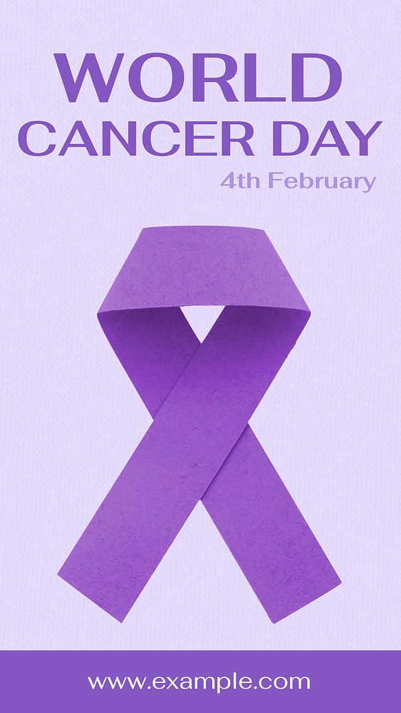 World cancer day Facebook story template