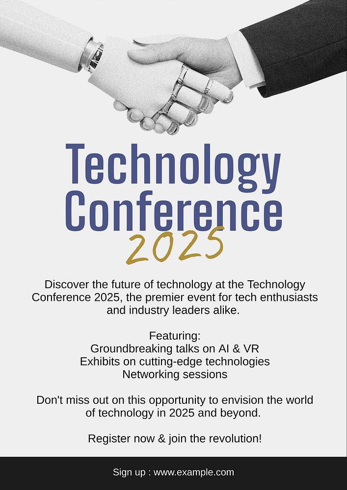 Technology conference 2025 poster template