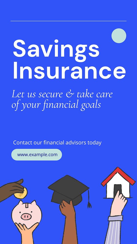 Savings insurance Facebook story template