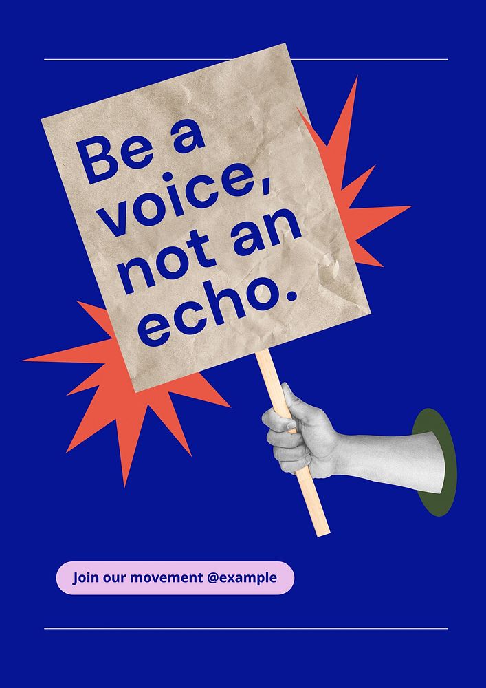 Be a voice poster template