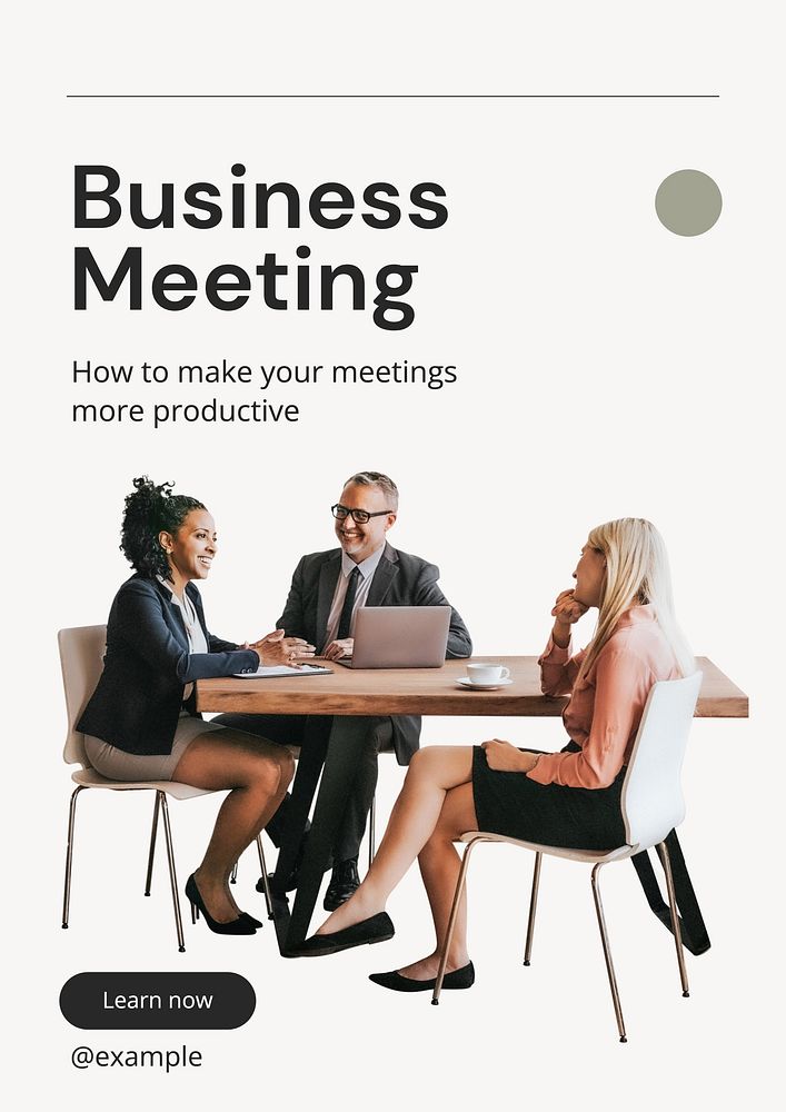 Business meeting poster template and design