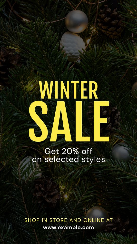 Winter sale  Instagram story template