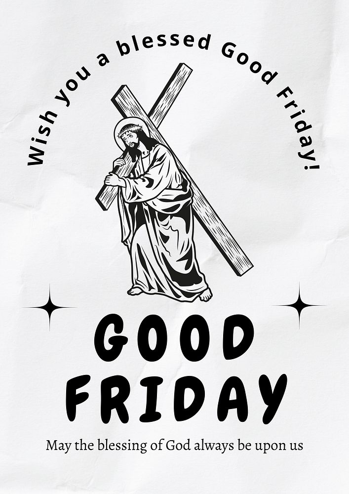 Good Friday poster template | Free Photo - rawpixel