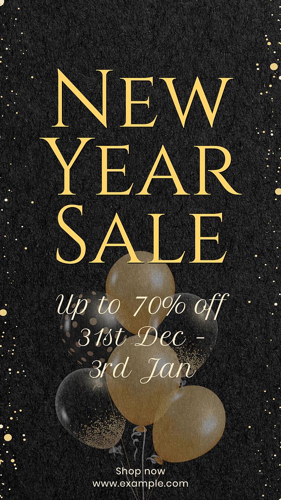 New Year sale Instagram story template