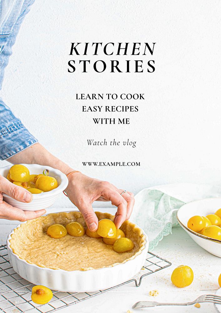 Kitchen stories poster template