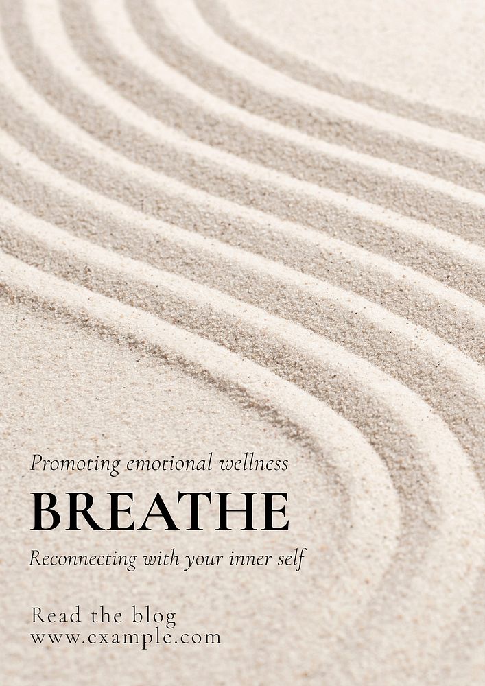 Breathe poster template  