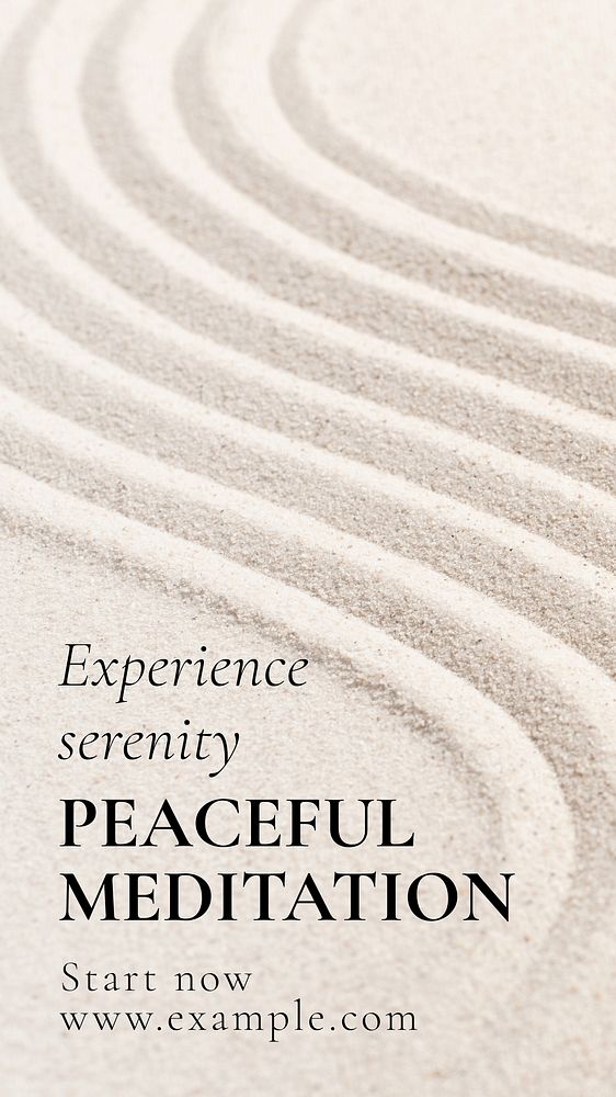 Peaceful meditation Instagram story template