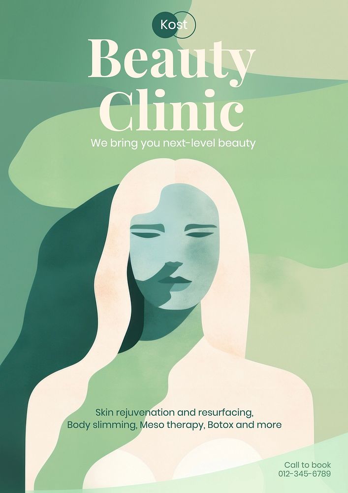 Beauty clinic poster template