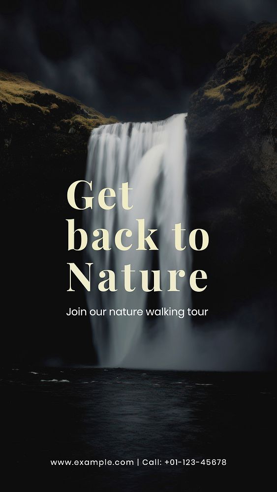 Get back to nature Facebook story template