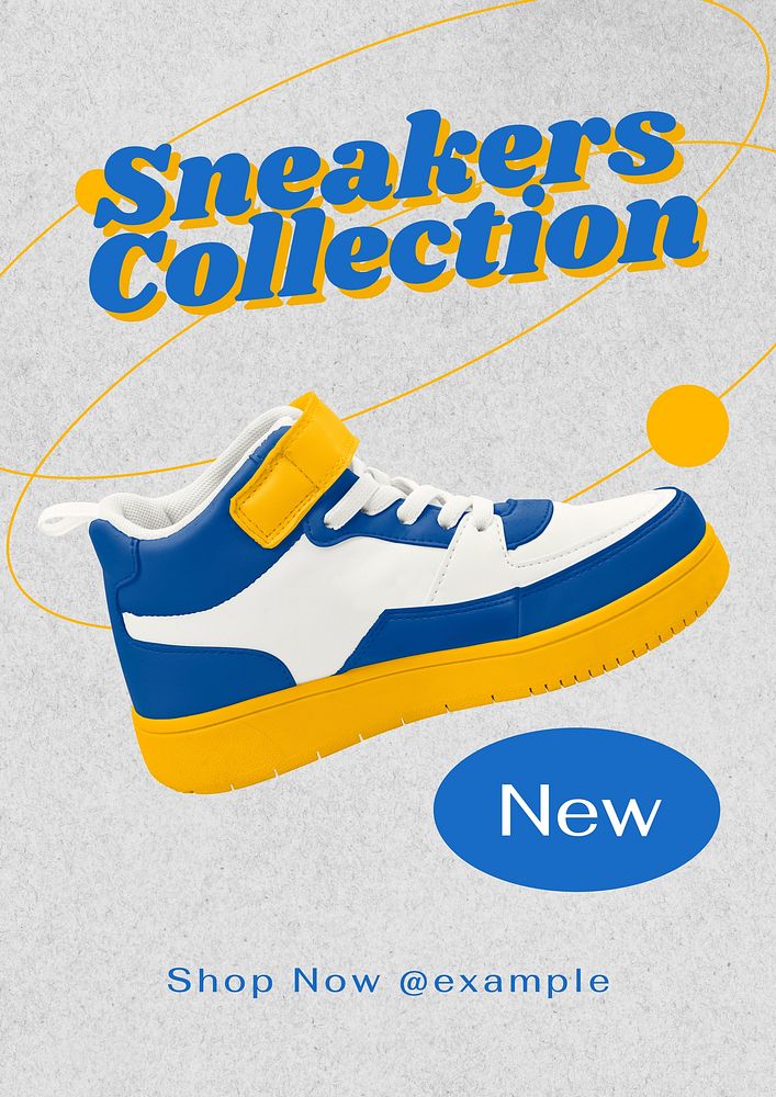 Sneakers collection poster template