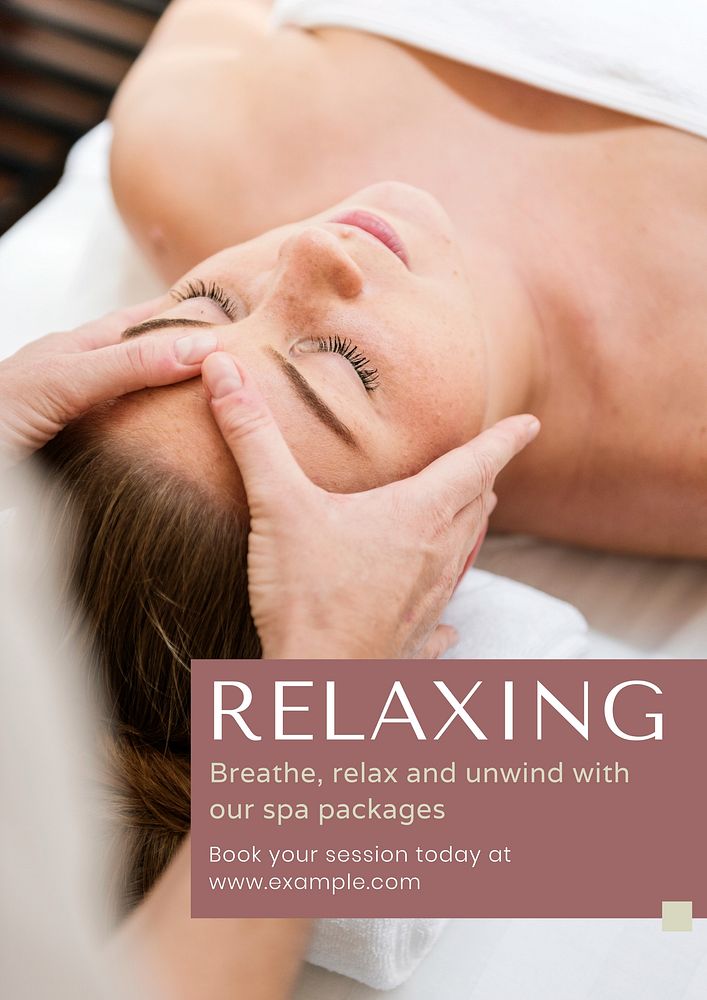 Relaxing spa  poster template