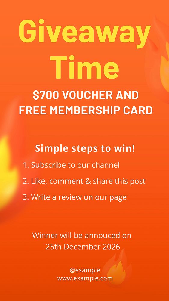 Giveaway time Instagram story template