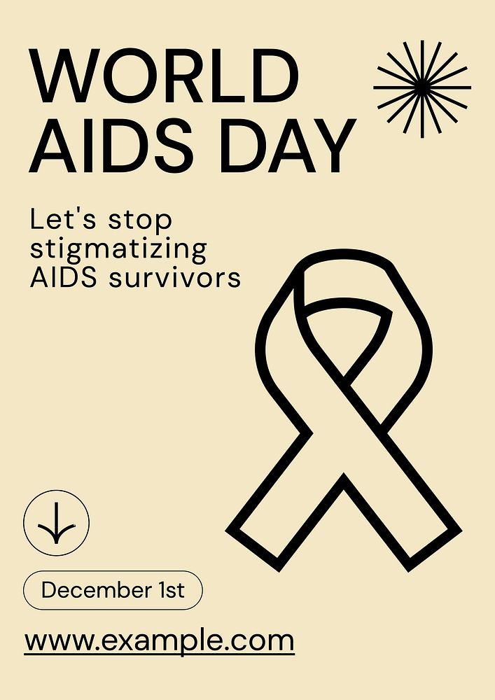 World AIDS day poster template