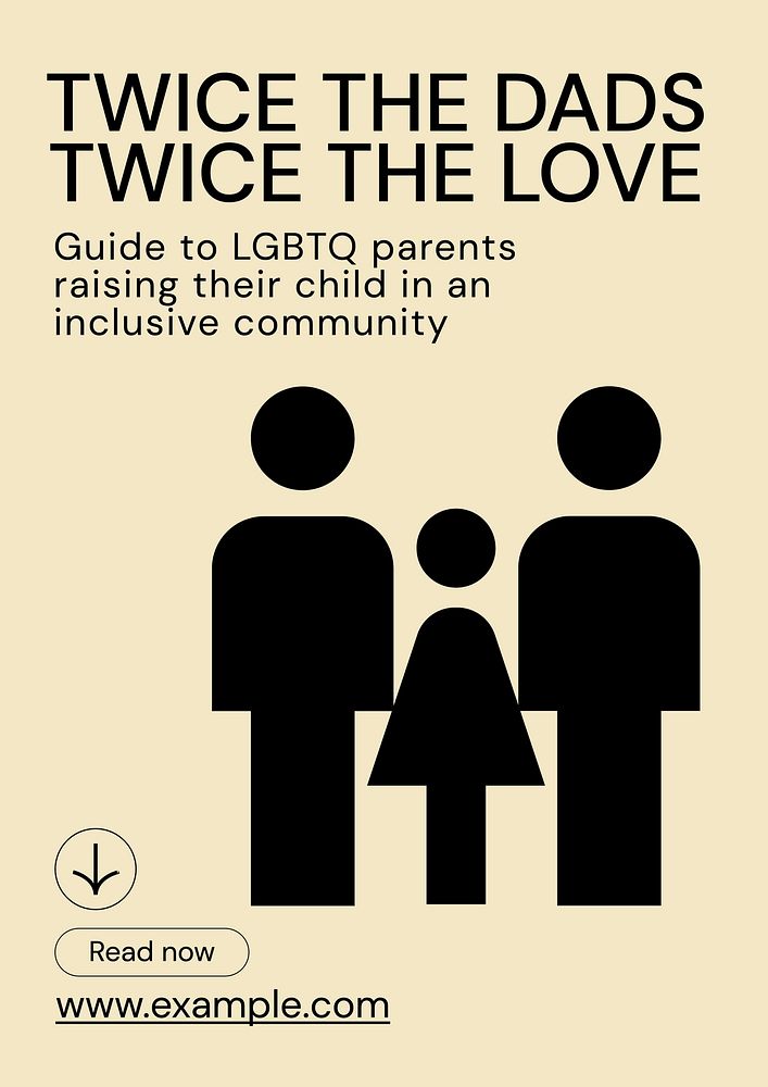 LGBTQ family poster template