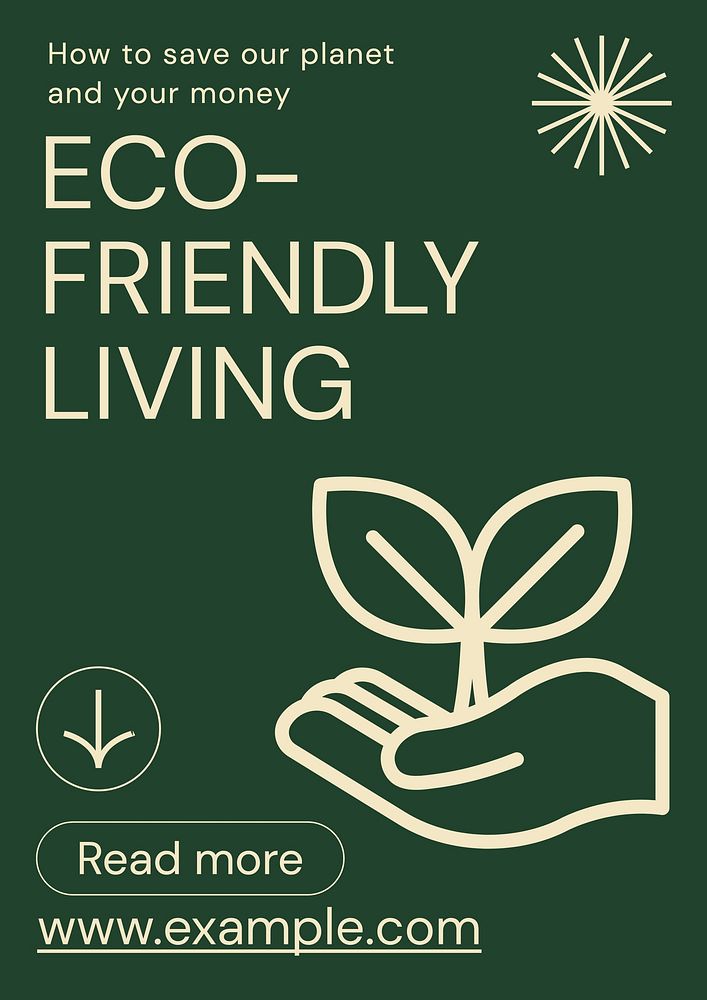 Eco-friendly living  poster template