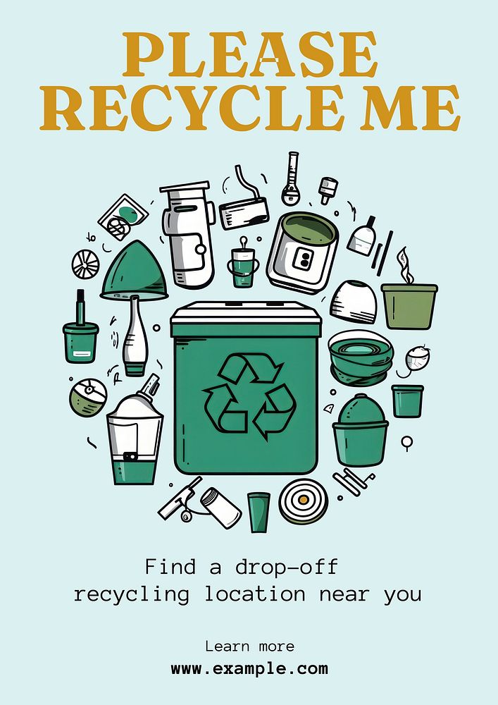 Recycle me poster template