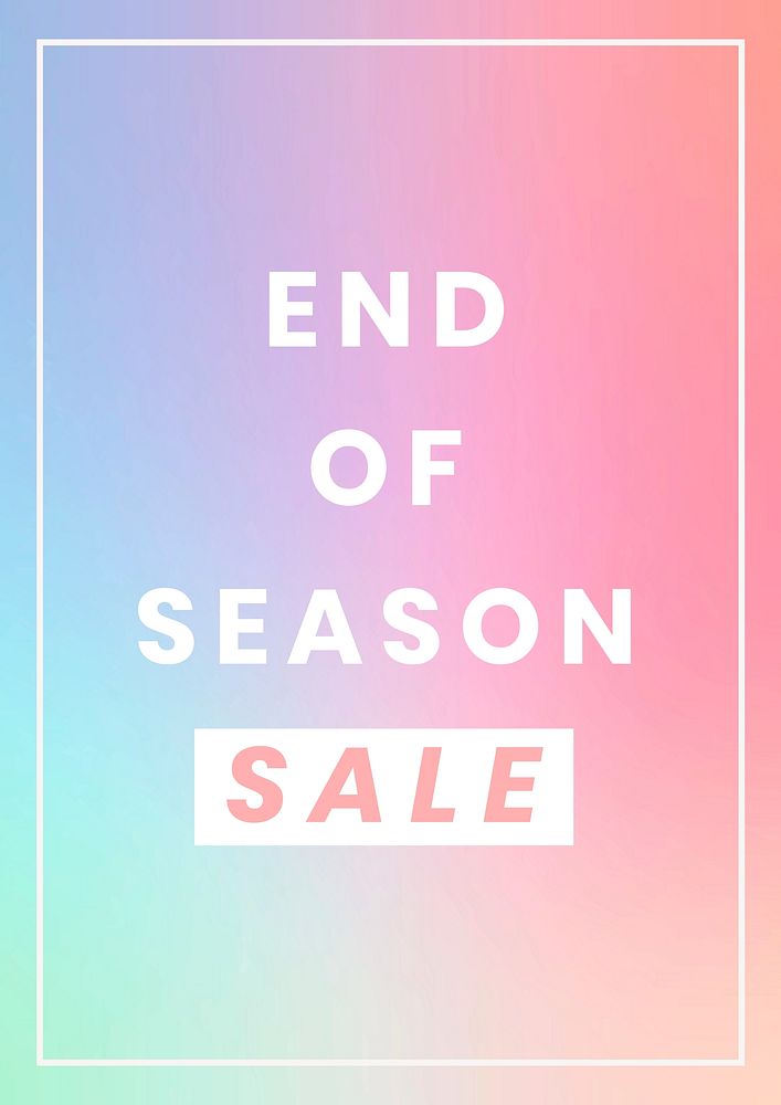 End of season sale poster template and design