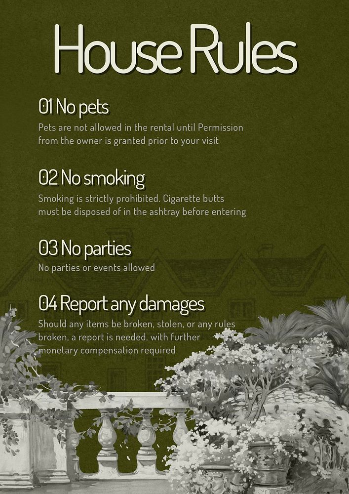 House rules poster template Free Photo rawpixel House rules poster template Free Photo rawpixel