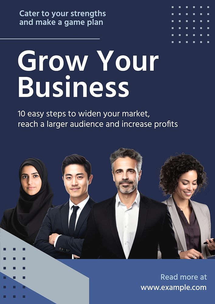 Grow your business poster template and design