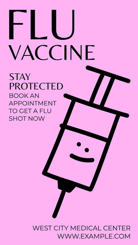 Flu vaccine Instagram story template