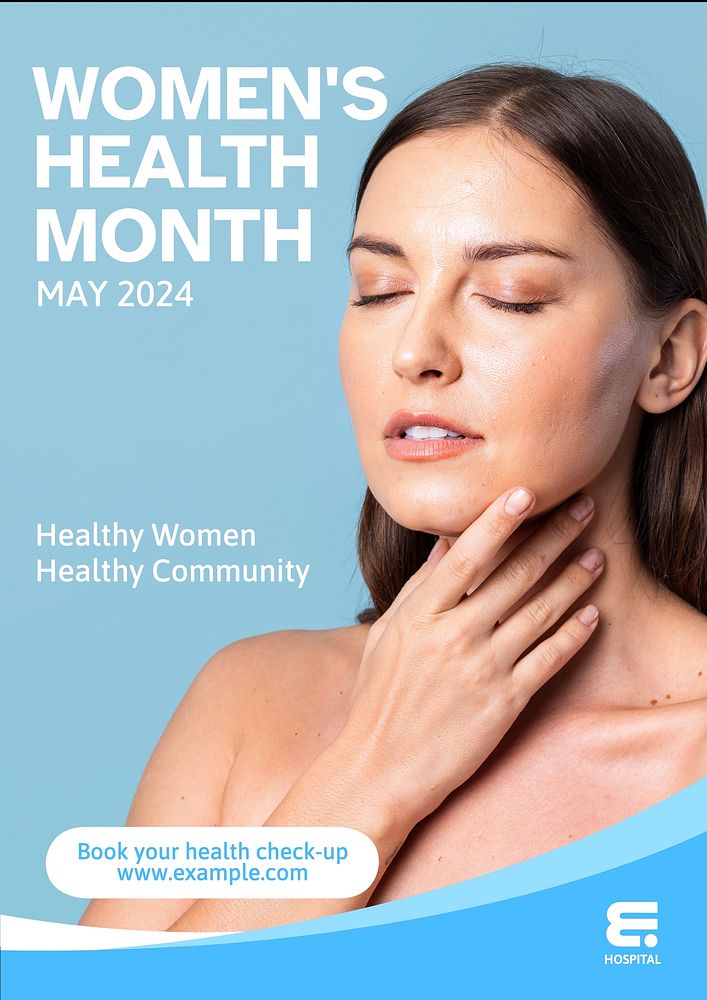 Women's health month poster template and design