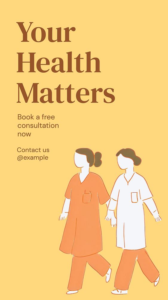 Your health matters Instagram story template