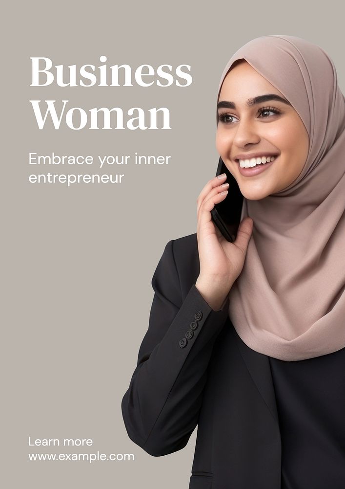 Business women poster template