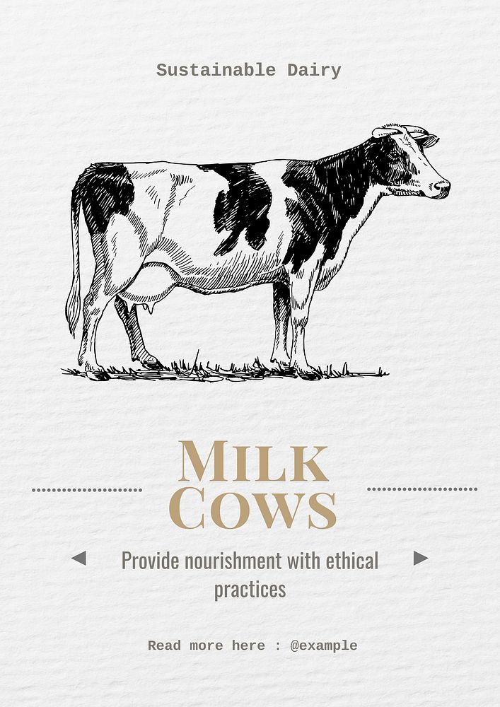 Cow poster template