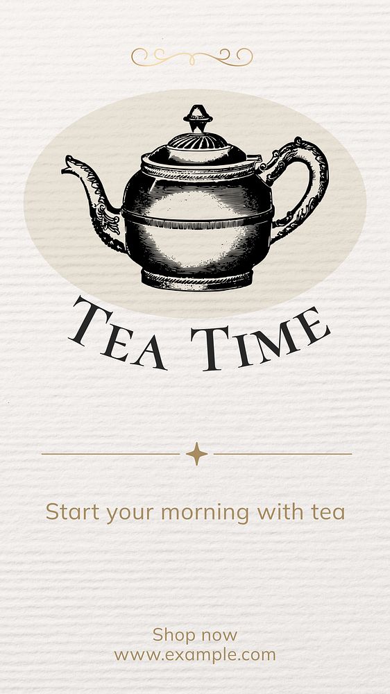 Tea time Instagram story template