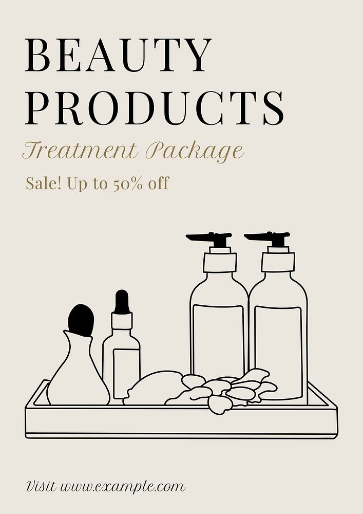 Beauty product sale  poster template